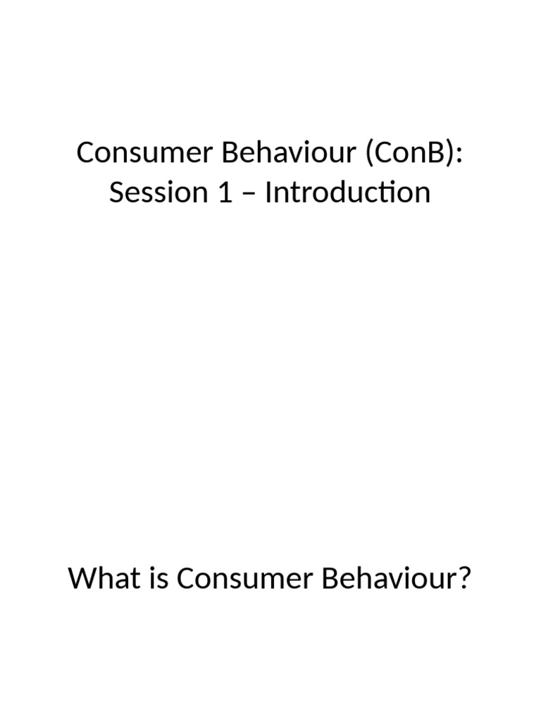 Understanding Consumer Behaviour Basics | PDF