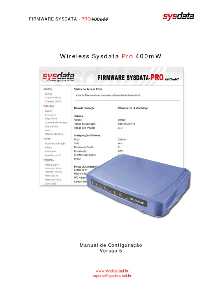 Sysdata Pro 400mW - 5460-V5.1 | PDF | Endereço de IP | Suíte de ...