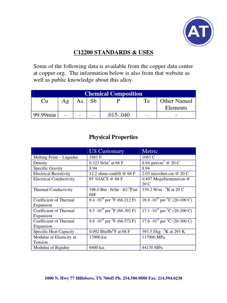 C12200 | PDF | Welding | Construction