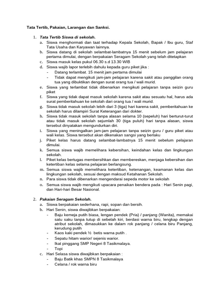 Tata Tertib | PDF