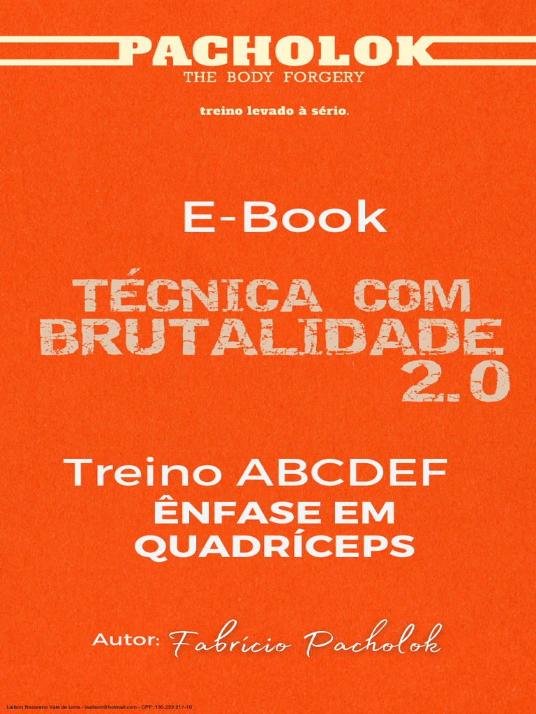 _Treino ABCDEF - Ênfase Em Quadríceps | PDF