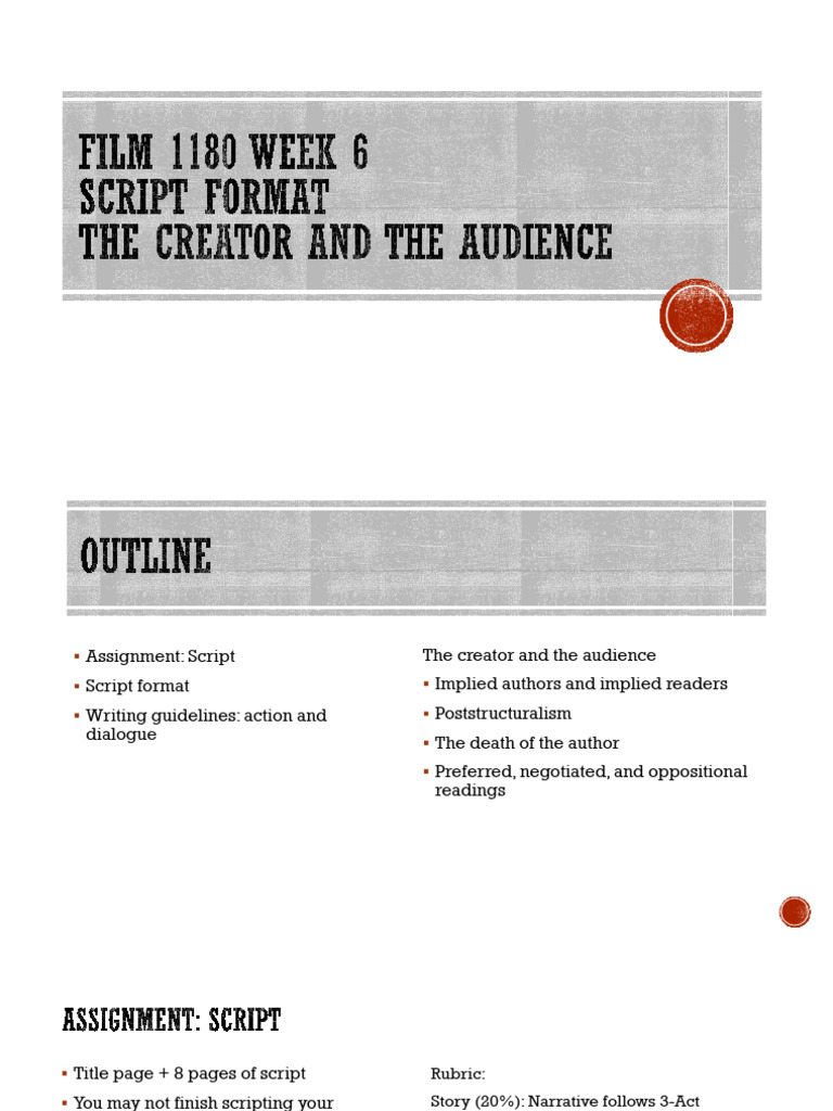 Script Writing Guidelines and Format | PDF | Screenplay