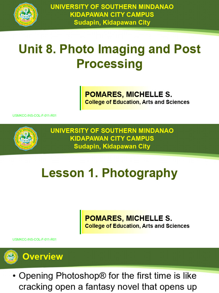 Unit 8 Photo Composition and Image Manipulation | PDF | Shutter Speed ...