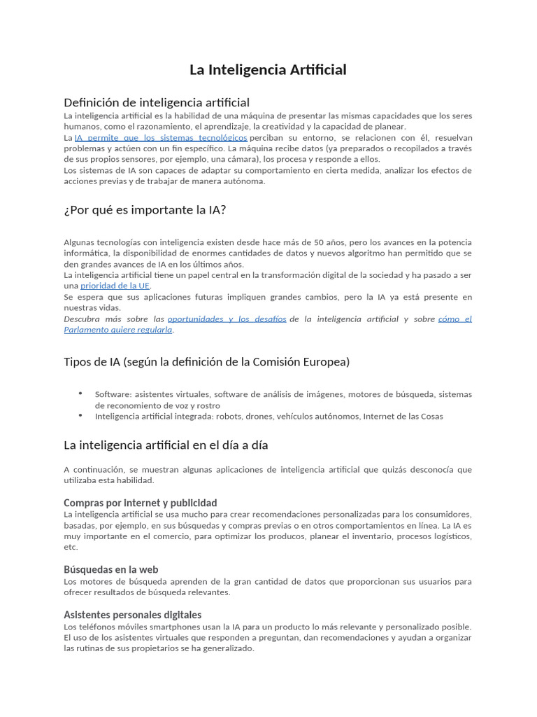 Importancia y Aplicaciones de la IA | PDF | Inteligencia artificial ...