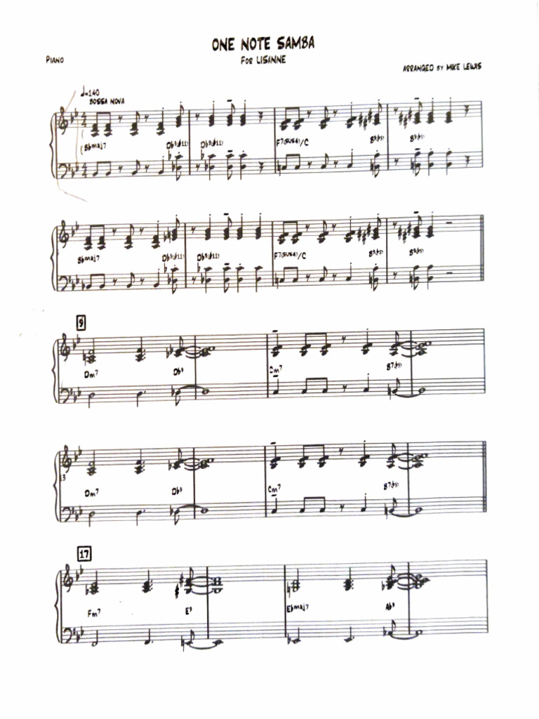 One Note Samba | PDF