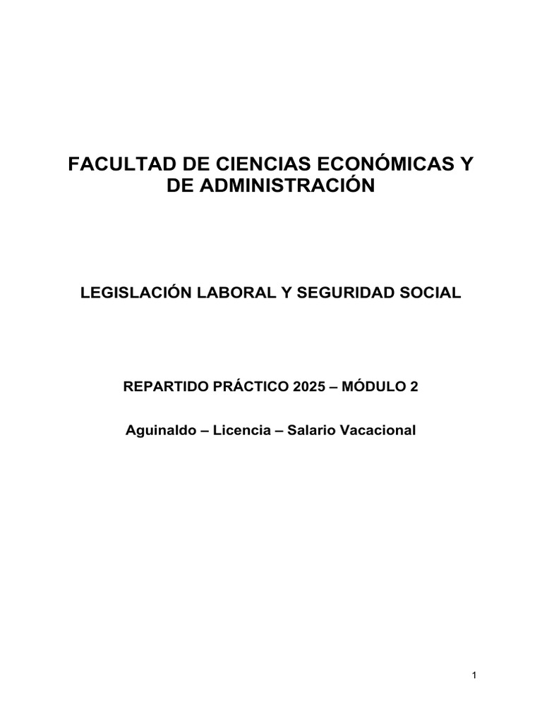 Aguinaldo, Licencia y Salario Vacacional 2025 | PDF | Salario | Derecho ...