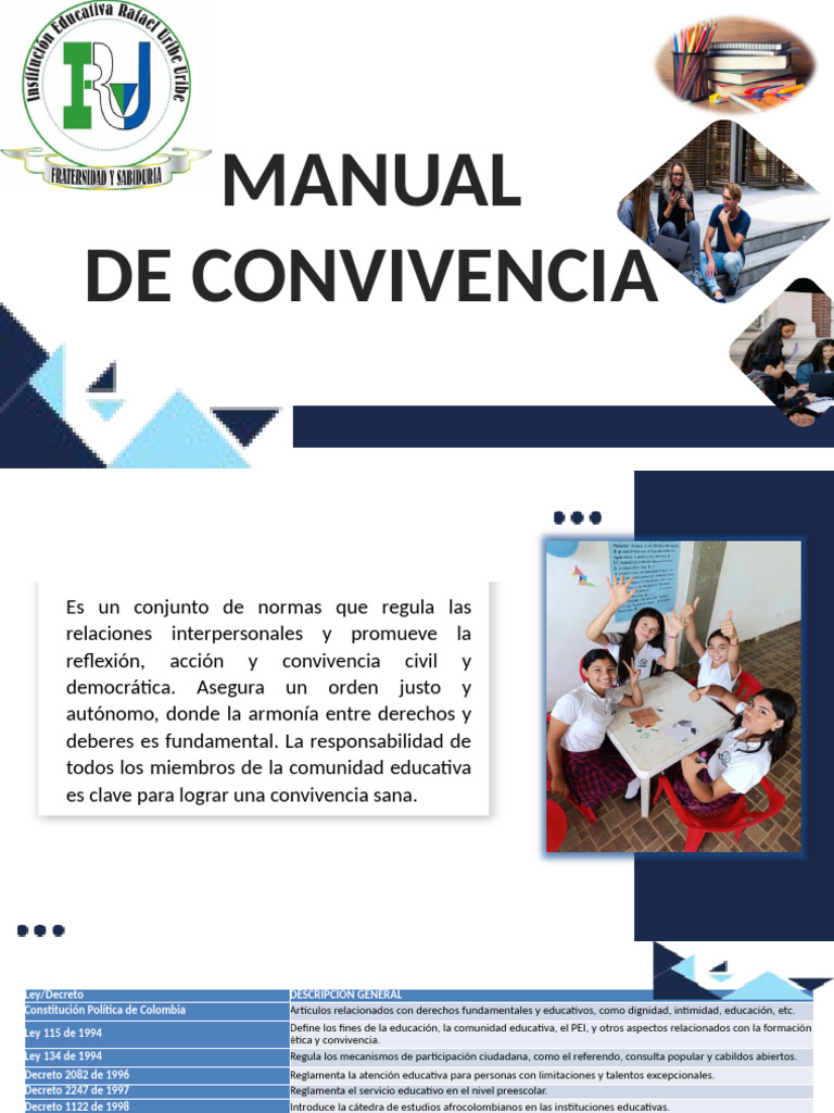 Manual de Convivencia Escolar 2023 | PDF | Institución | Escuelas