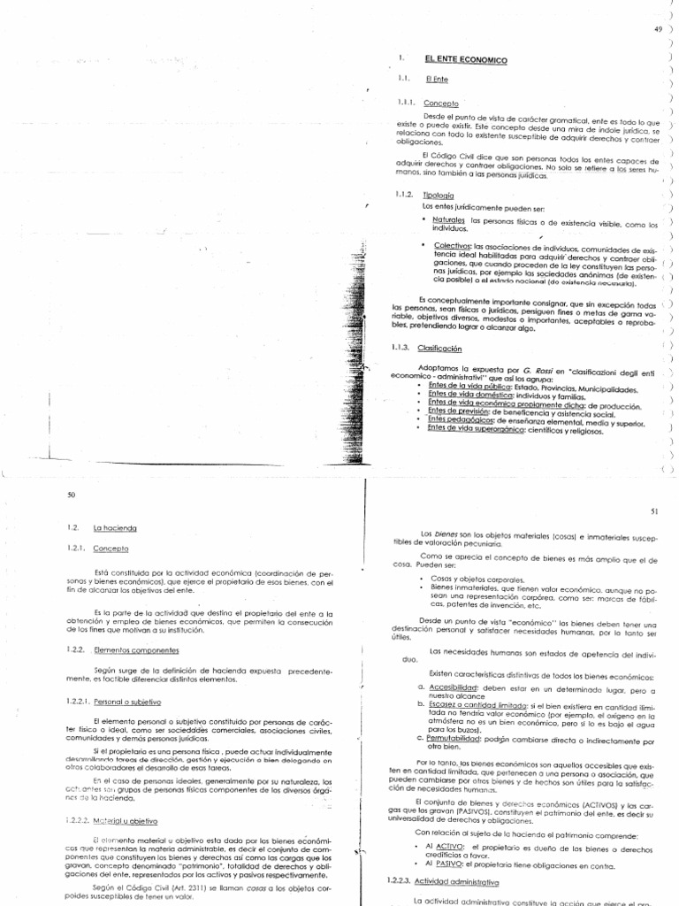 2 - U1 El Ente Economico - La Contabilidad - Chilkowski Apunte | PDF