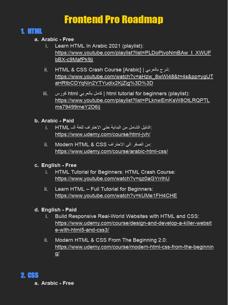 Frontend Development Learning Resources | PDF | Software Engineering ...