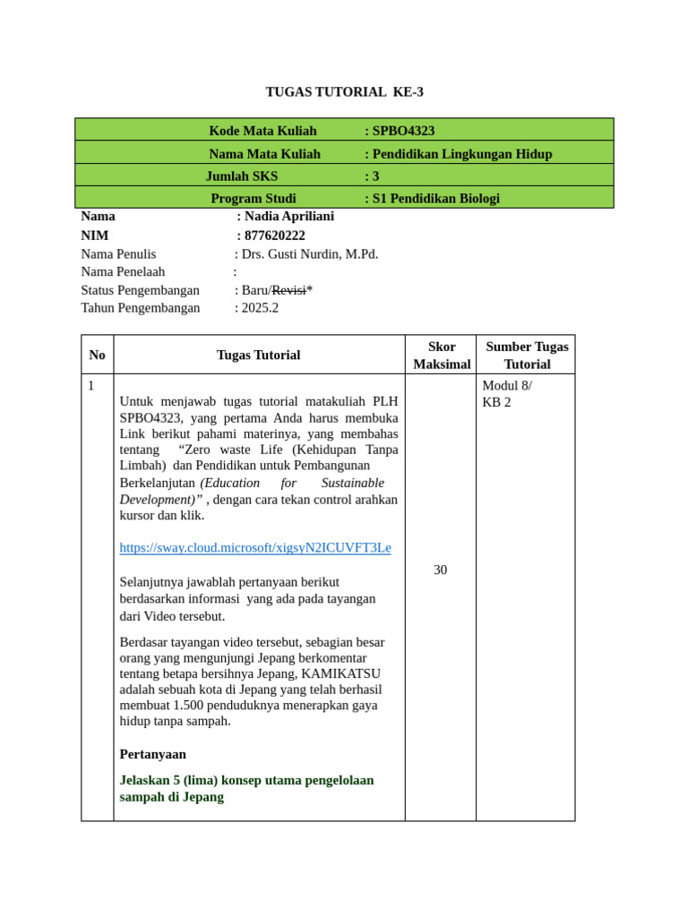 Tugas 3 PLH | PDF
