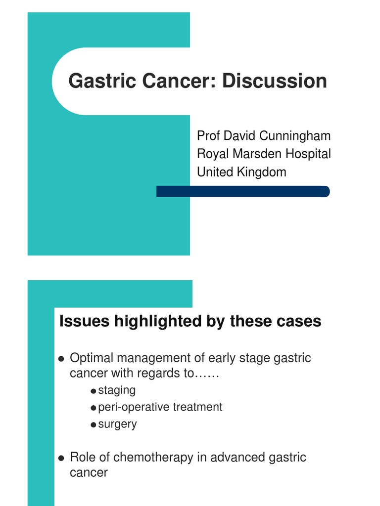 Gastric Cancer Management Insights | PDF | Chemotherapy | Cancer