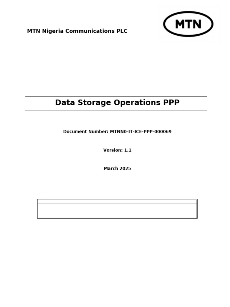 MTN Nigeria Data Storage Policy Guide | PDF | Computer Cluster ...