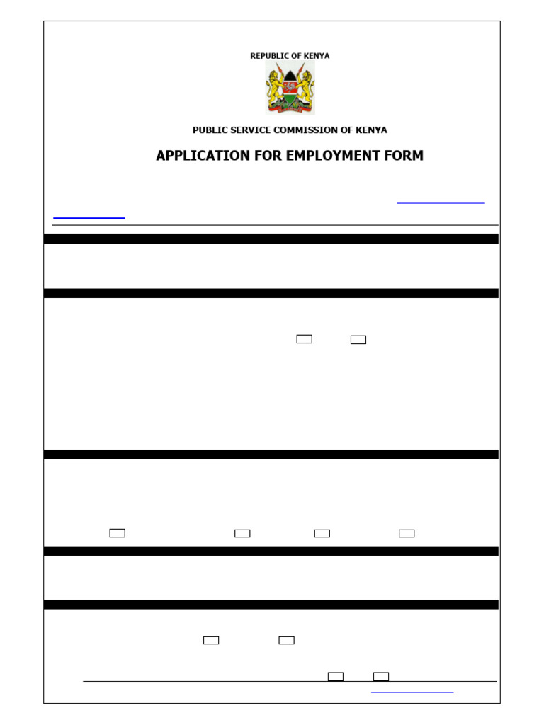 PSCK Job Application Form Psc2 1 | PDF