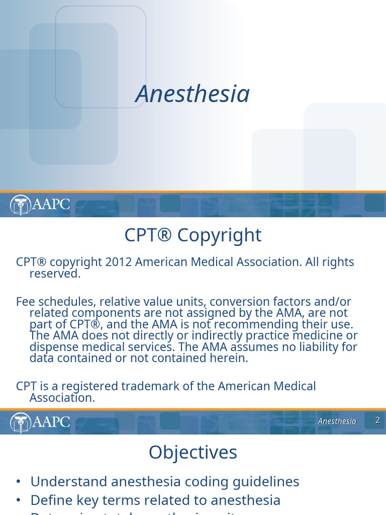 Anesthesia Coding Guidelines and Practices | PDF | Abdomen | Peritoneum