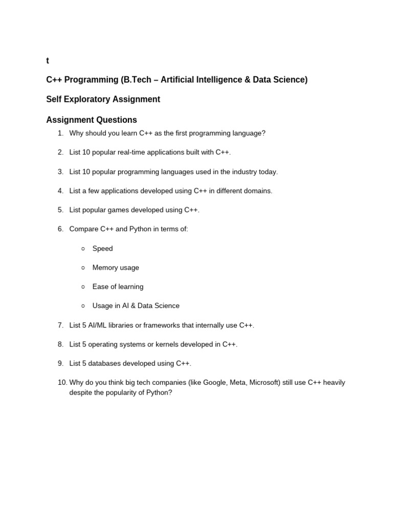 C++ Programming Insights for AI & Data Science | PDF | C++ | Computer ...