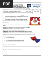 Prova de Artes para 3º Ano Escolar | PDF