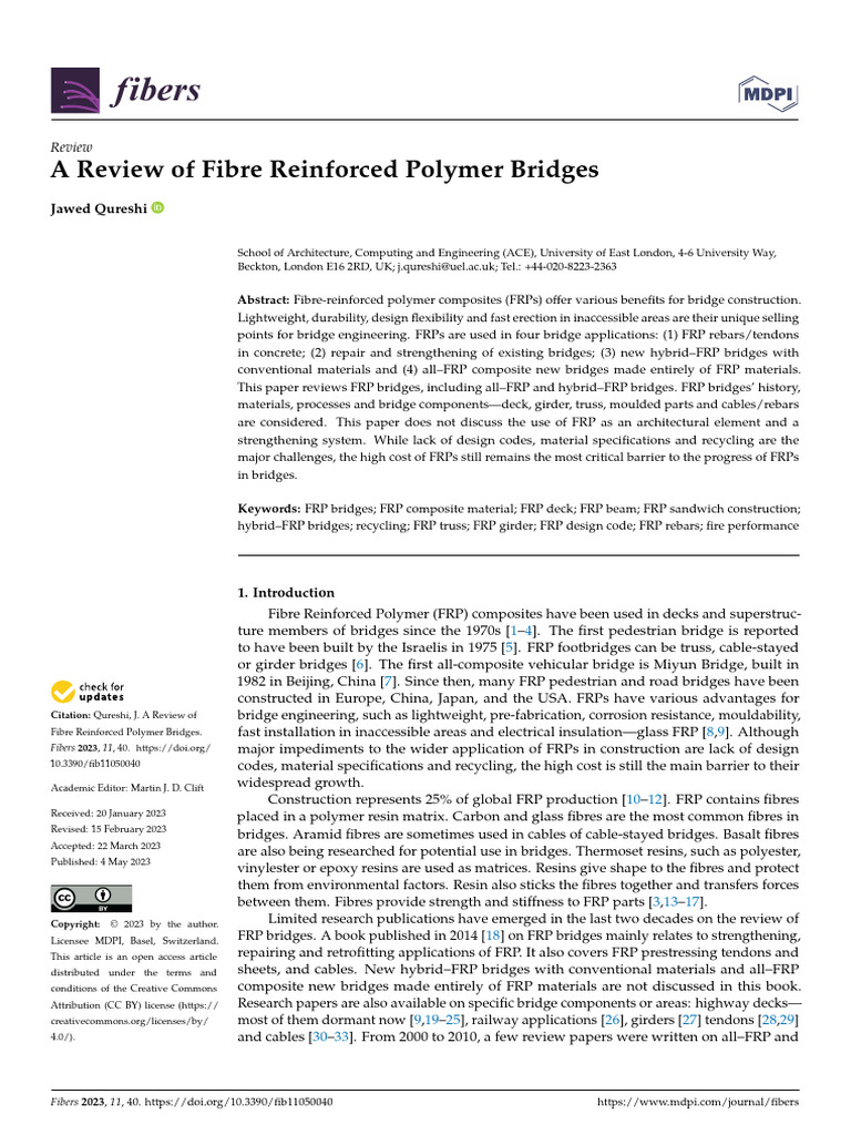 Fibers 11 00040 v2 | PDF | Fibre Reinforced Plastic | Composite Material