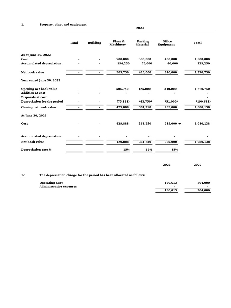 Financial Statement Analysis 2023 | PDF | Depreciation | Expense
