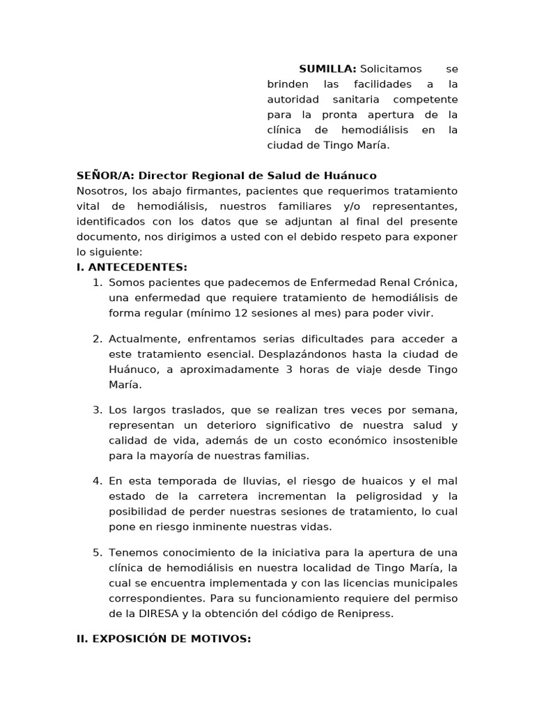 SUMILLA | PDF | Hemodiálisis