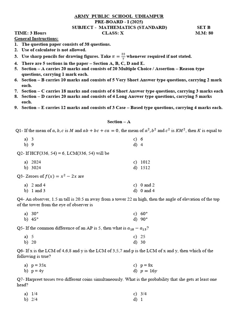 Maths 10th Standard - Setb | PDF | Circle | Elementary Geometry