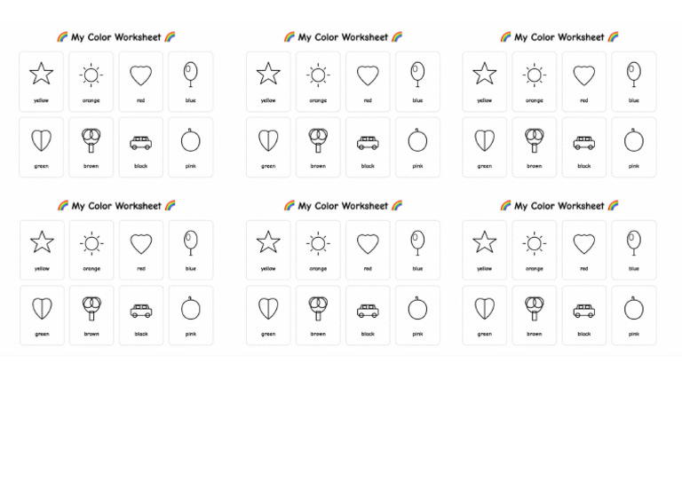 My Color Worksheet | PDF