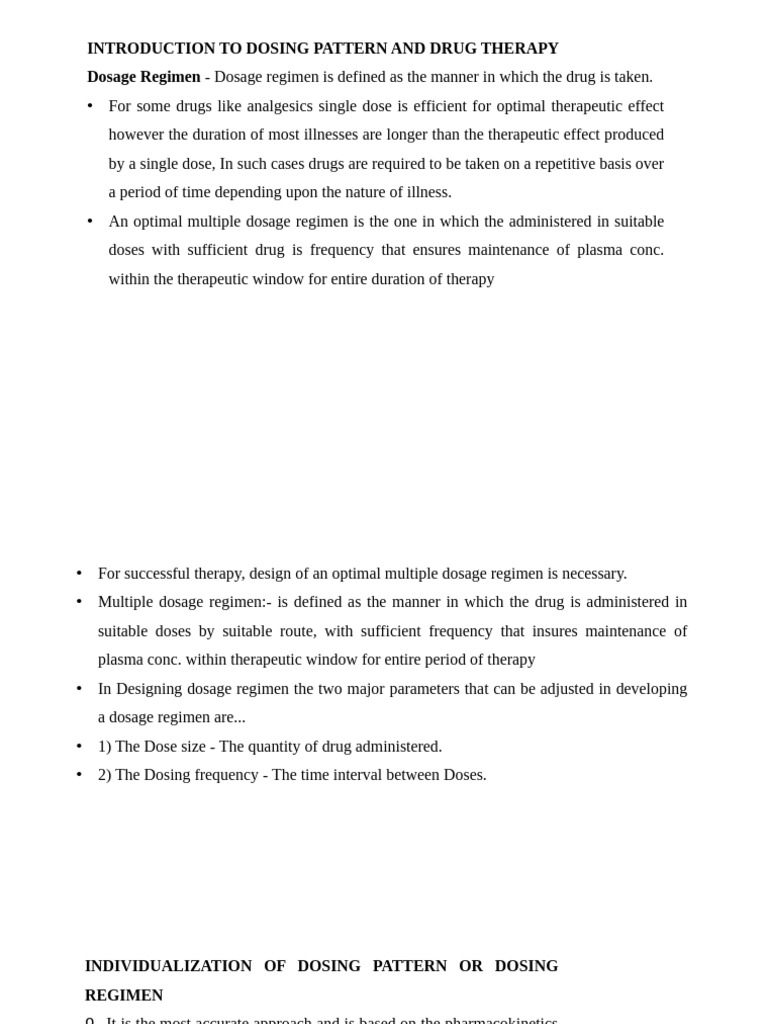 Drug Dosing Patterns and Individualization | PDF | Dose (Biochemistry ...