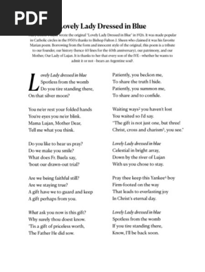 Tribute to Our Lady of Lujan Poem | PDF | Religious Belief And Doctrine