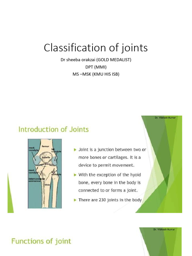 Lecture#3 Classification of Joints | PDF