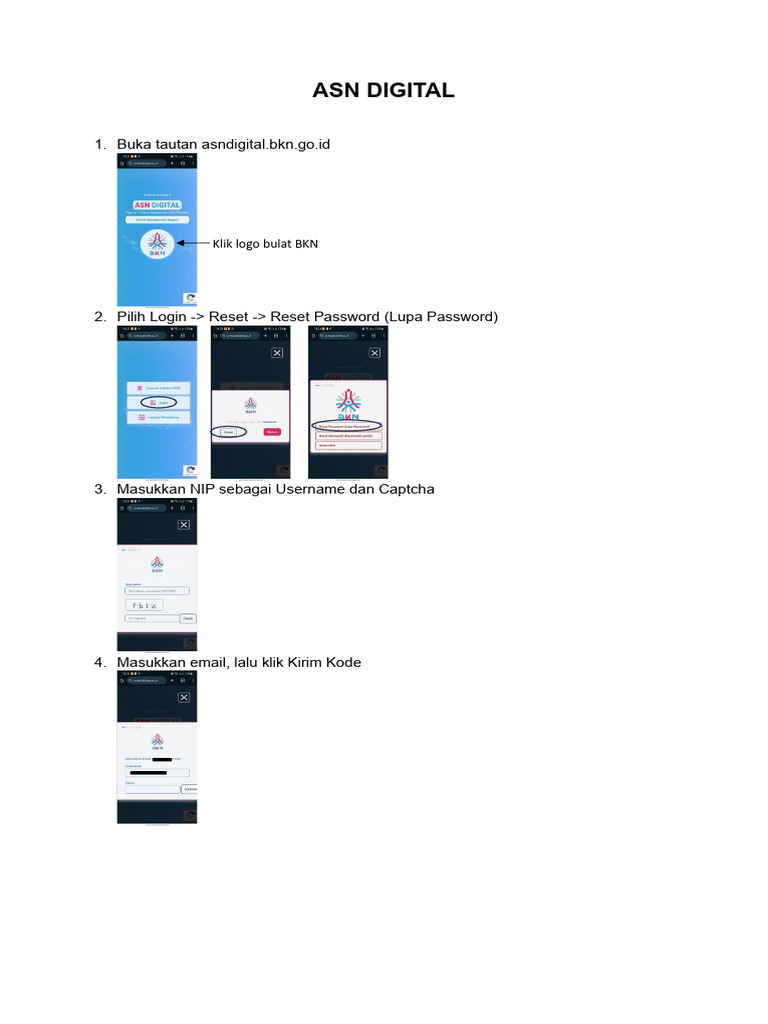 Cara Reset Password ASN Digital | PDF