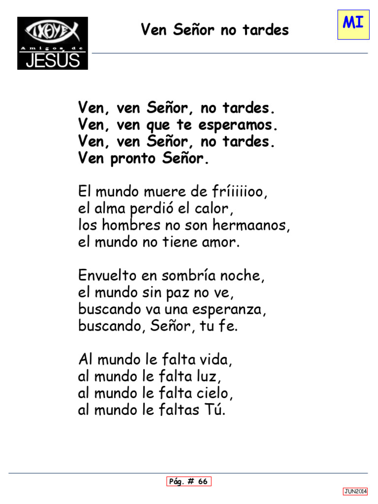 Letras de Canciones Religiosas y Reflexiones | PDF | Jesús | María ...