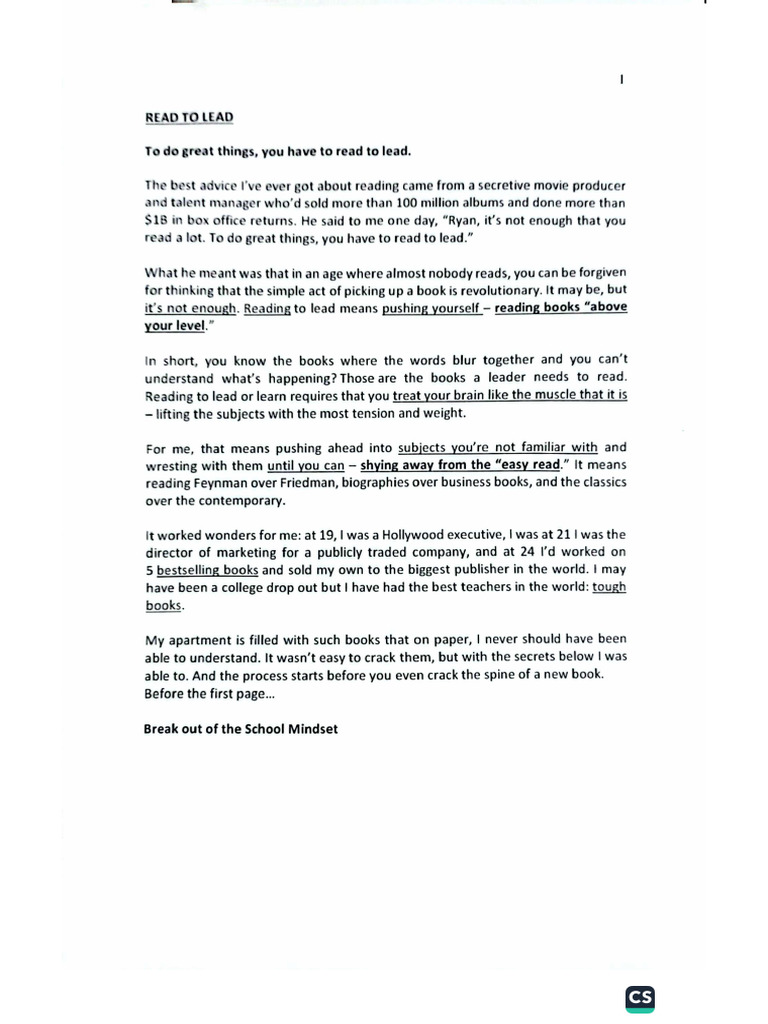 Read To Lead | PDF