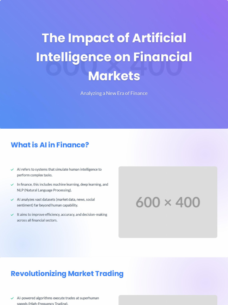Impact of AI On Financial Markets | PDF