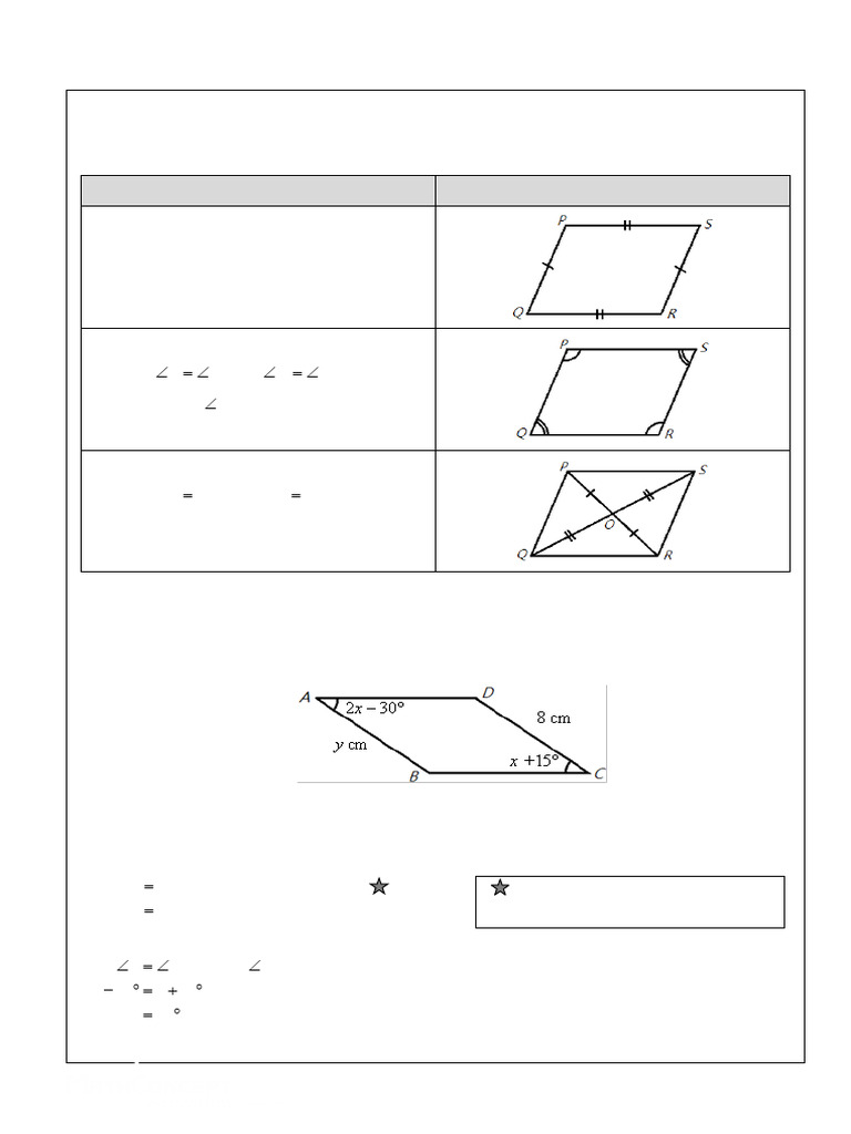 DSE 18.5 Revision On Properties of Some Common Quadrilaterals | PDF ...