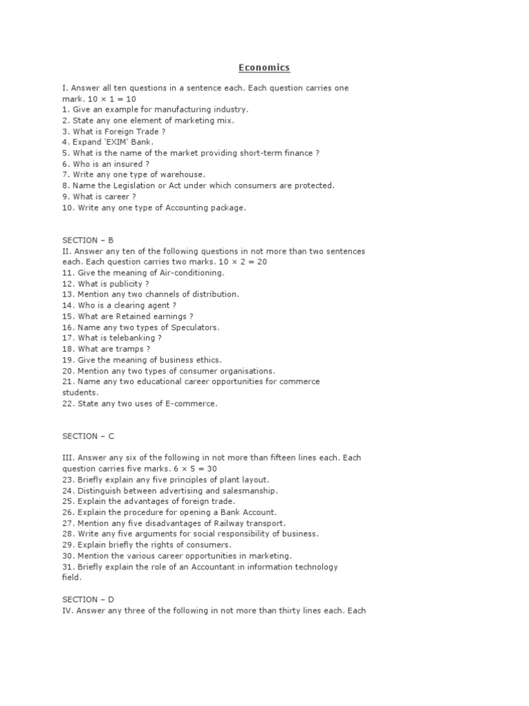 Comprehensive Economics Exam Guide | PDF | Finance & Money Management
