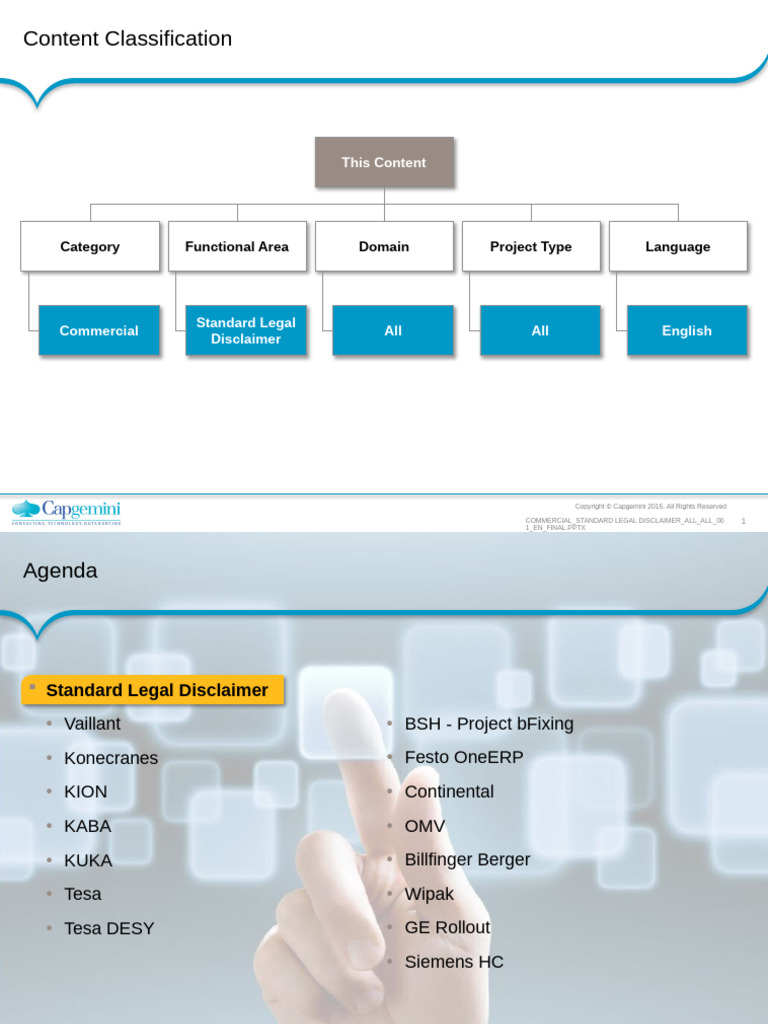 Capgemini Standard Legal Disclaimer | PDF | Legal Liability | Damages