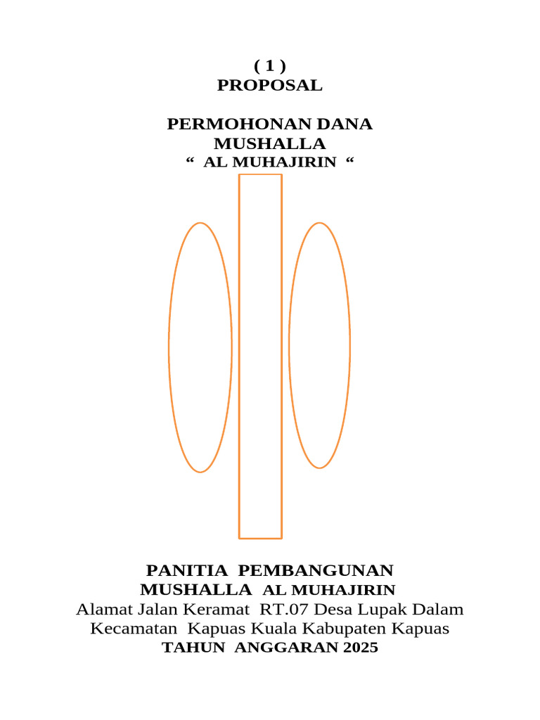 Proposal Dana Pembangunan Mushalla Al Muhajirin | PDF