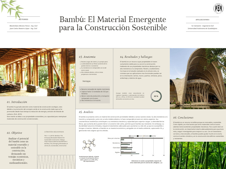 Bambú Como Material para La Construcción. | PDF | Acero