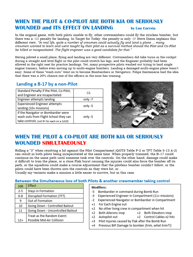 Landing a B-17 with Incapacitated Pilots | PDF | Boeing B 17 Flying ...