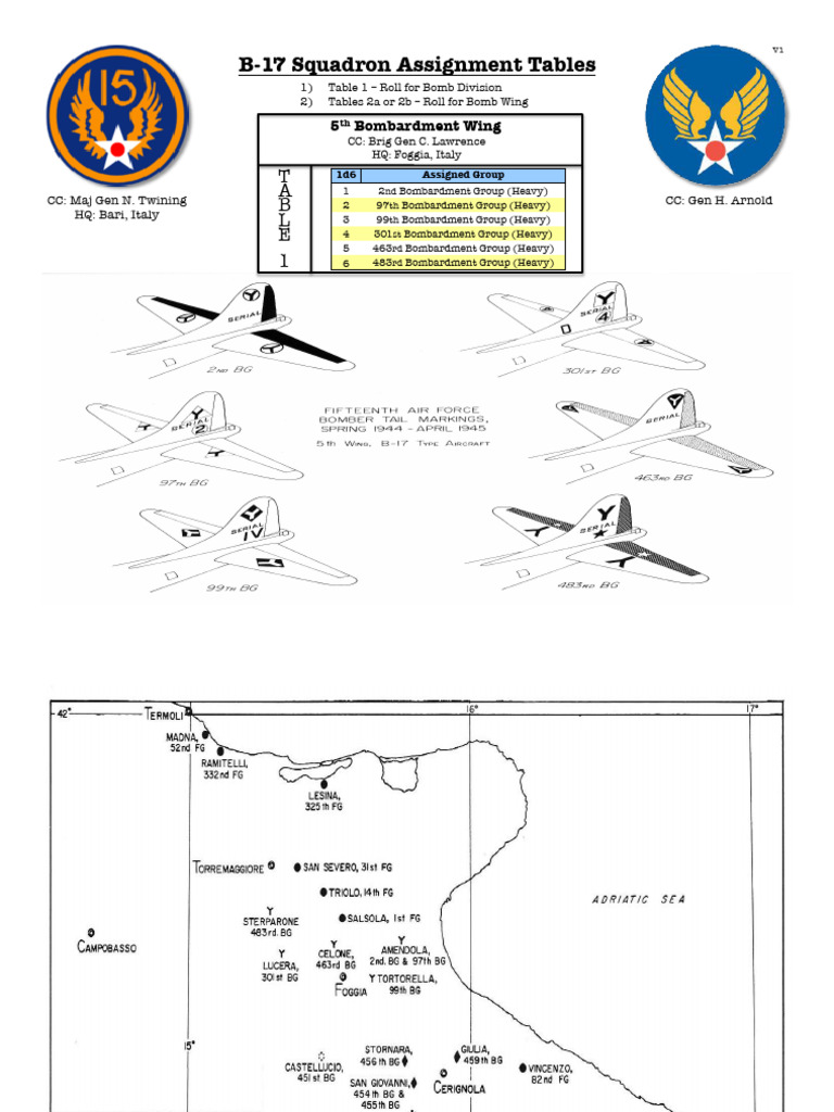 15 AF B-17 Squadron Assignment Table v1 | PDF | American Civil War ...