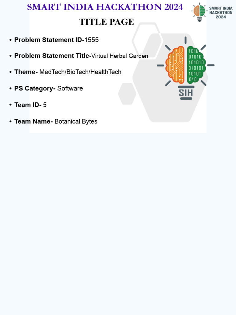 Smart India Hackathon | PDF