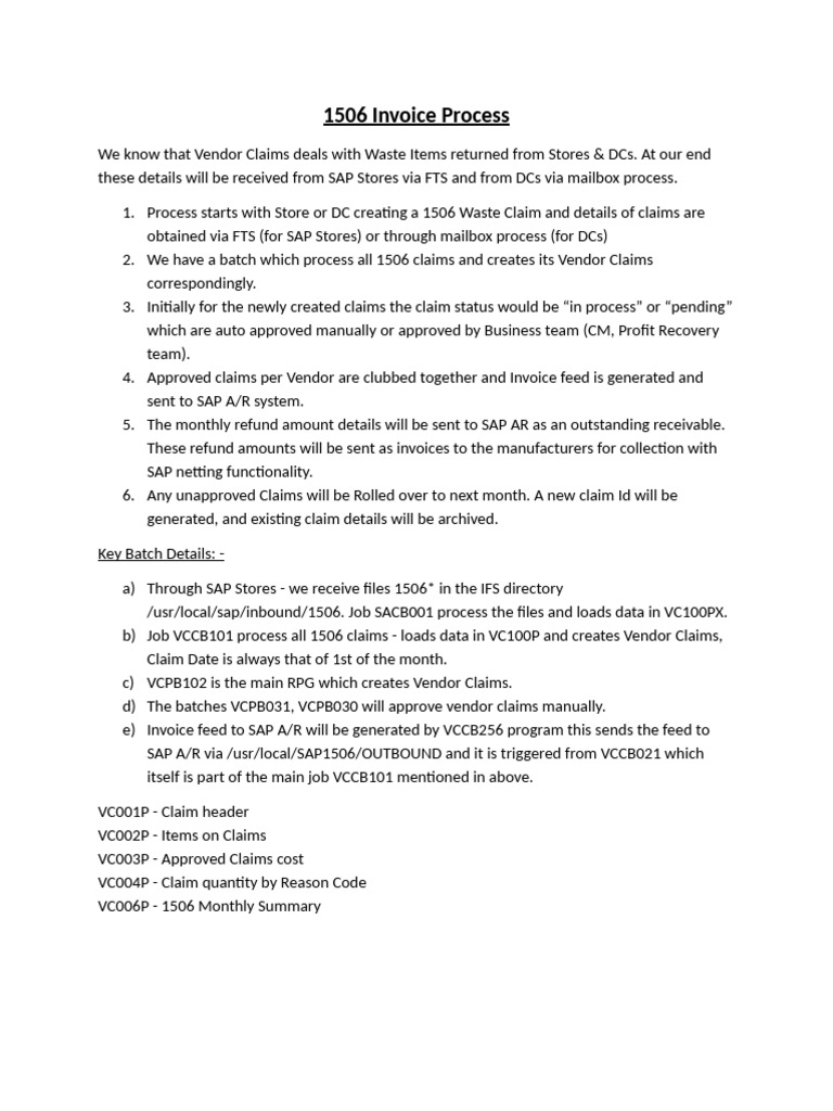 AS400 1506 Flow | PDF