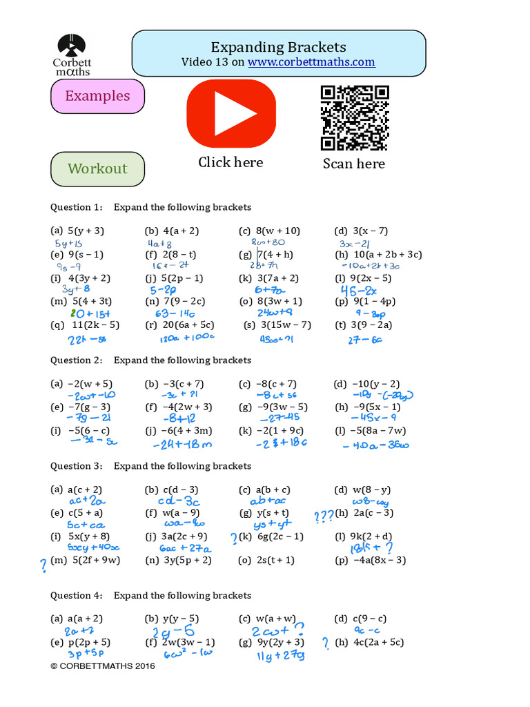 Expanding Brackets Pdf1 251016 162806 | PDF
