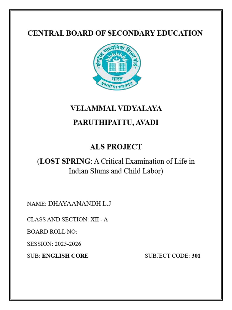 Lost Spring - ASL PROJECT | PDF | Slum | Poverty