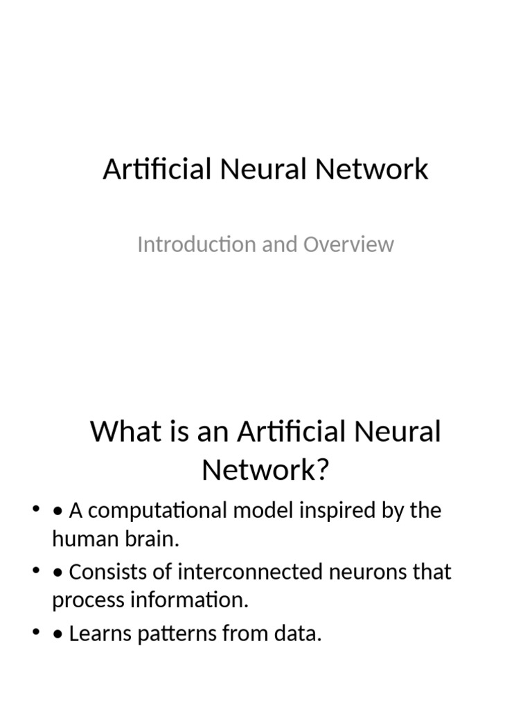 Understanding Artificial Neural Networks | PDF