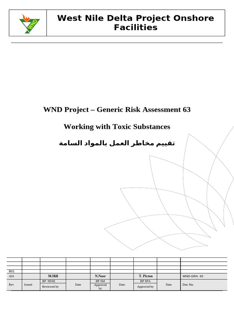 West Nile Delta Toxic Substance Risk Assessment | PDF | Risk
