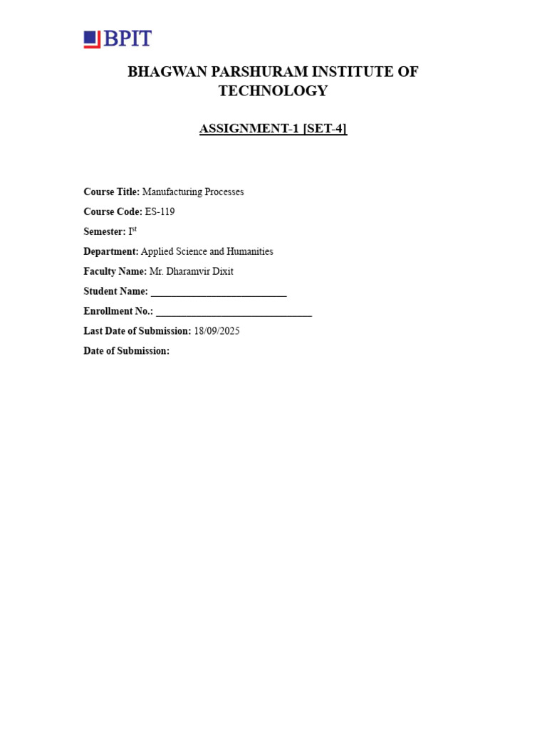 MP Assignment 1 (SET-4) | PDF