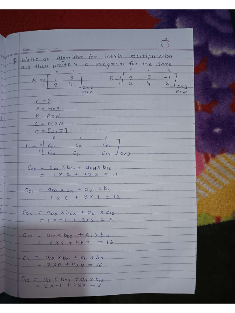 Data Structure Matrix Pdf