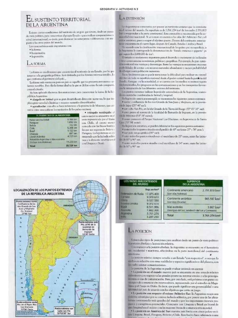 Actividad N 3 - El Sustento Territorial de La Argentina - 112010 | PDF