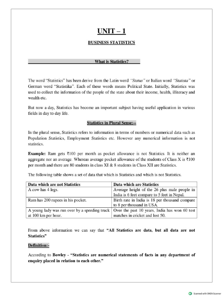 Business Statistics | PDF