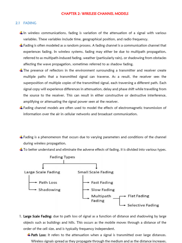 Wireless Fading Channel Models Explained | PDF | Orthogonal Frequency ...